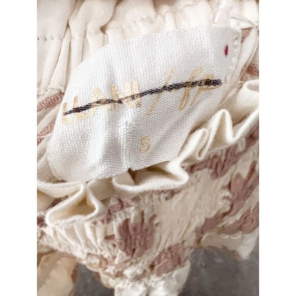 Free People Llani Applique Set, Mini Skirt Crop Top + Floral Skirt 2 Pieces NEW! - Picture 8 of 8